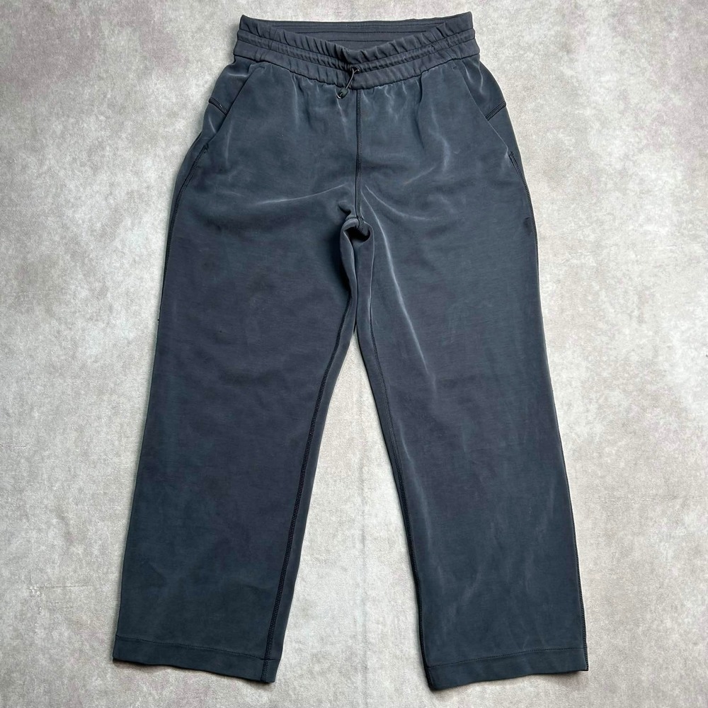 Lululemon softstreme High Rise Cropped Pants Washed Black Gray Size 4 LW6BZXS